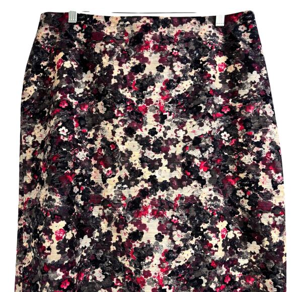 Talbots size 14P petite skirt multi color black white pink gray fitted pencil - Picture 6 of 6